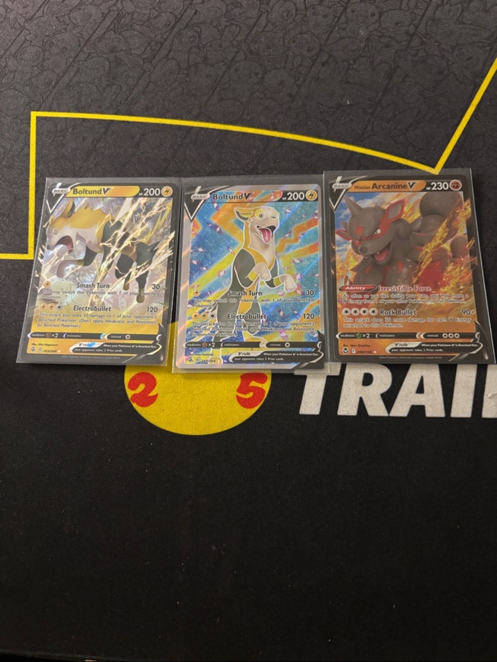 Pokémon TCG V Cards - Boltund V (x2) & Hisuian Arcanine V